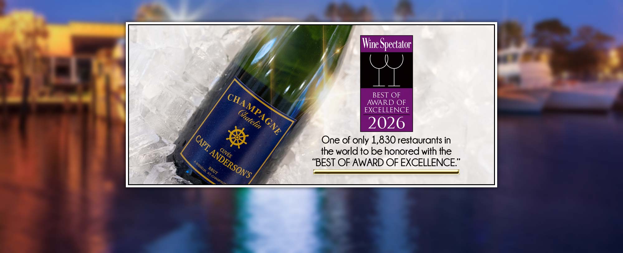 Capt. Anderson's Restaurant wins Wine Spectator Award